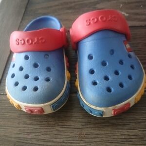 CROCS Blue and Red Sandals Comfortable Slip-On Footwear